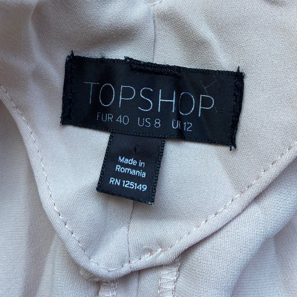 TopShop Romper Quarter Sleeve V Neck Pink size 8 - Picture 4 of 9